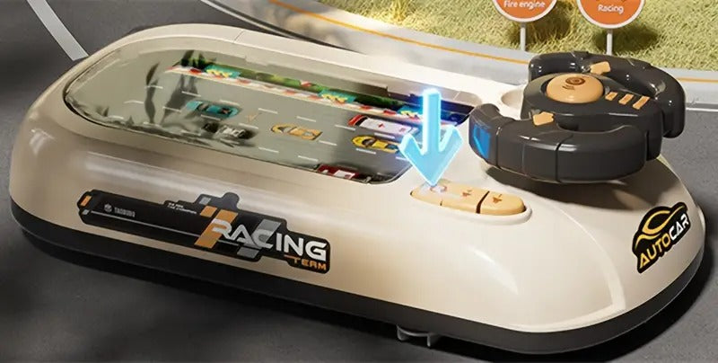 Car Racing Game Console – Steering Wheel with Lights & Music for Kids KSA | جهاز لعبة سباق السيارات بعجلة قيادة مع أضواء وموسيقى للأطفال في السعودية