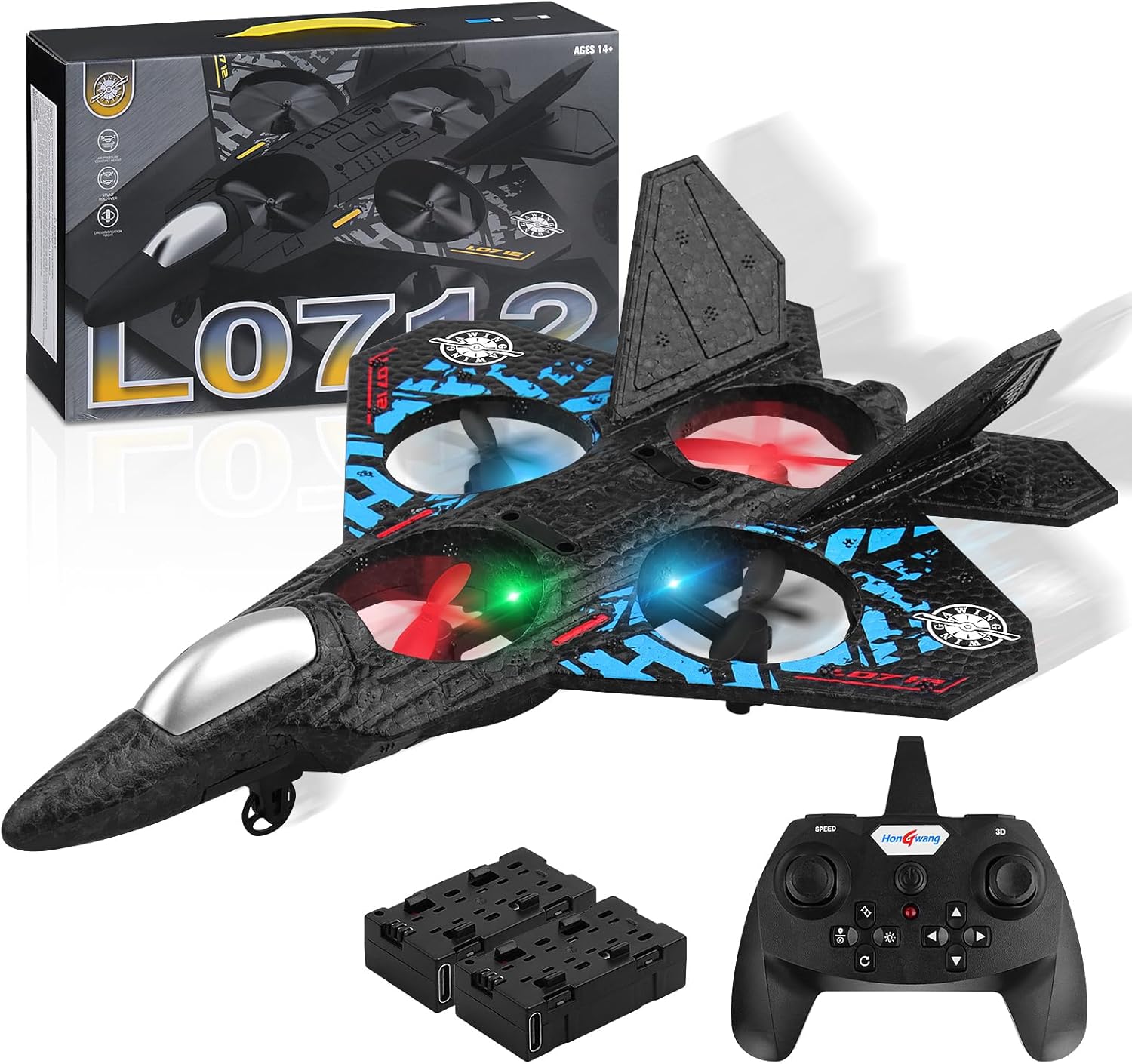 RC Quadcopter Drone Floating Fighter 2.4 GHz RTF for Kids & Adults KSA | طائرة درون رباعية التحكم مقاتلة عائمة جاهزة للطيران 2.4 غيغاهرتز للأطفال والكبار في السعودية
