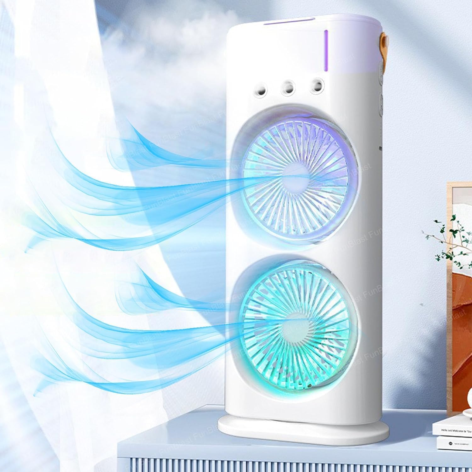 Portable Spray Fan USB Rechargeable – Cooling Water Mist Mini Fan KSA | مروحة محمولة برذاذ ماء قابلة لإعادة الشحن عن طريق USB لتبريد منعش في السعودية