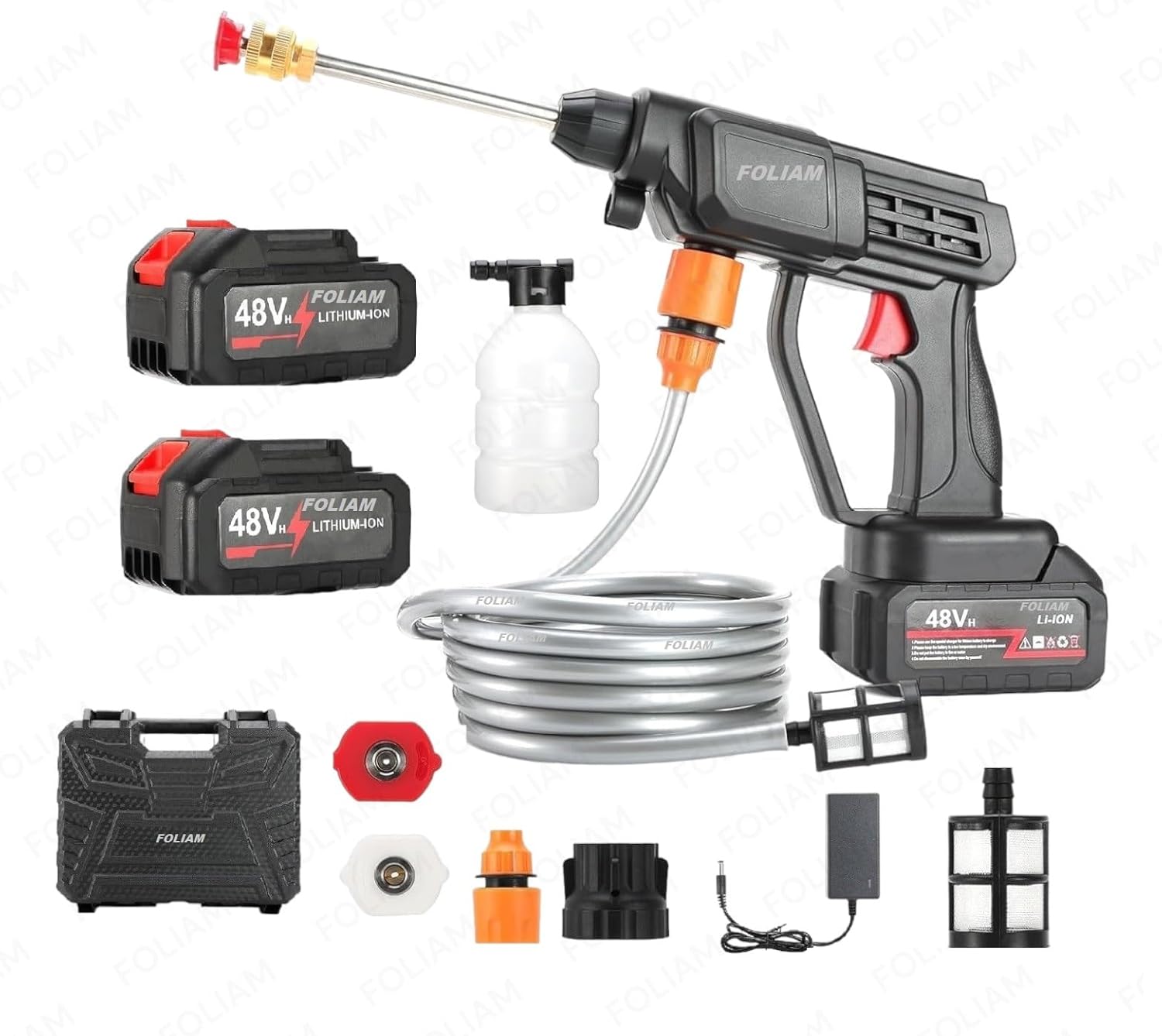 48 V Portable Pressure Washer – Cordless High Power Cleaner 12000 mAh Battery KSA | غسالة ضغط محمولة لاسلكية 48 فولت ببطارية 12000 مللي أمبير قوية للتنظيف في السعودية