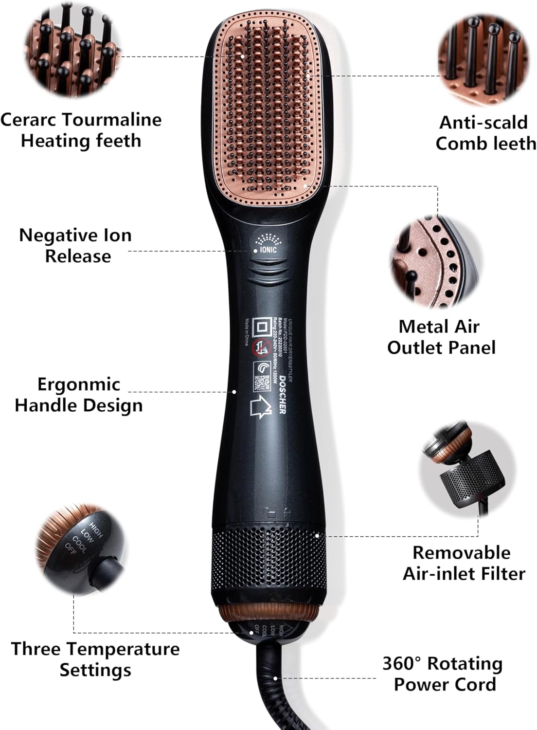 Joy Hair Dryer Styler 1200 W – Fast Drying & Lightweight Blower KSA | مجفف شعر جوي 1200 واط للتجفيف السريع والتصميم الخفي الخفيف في السعودية