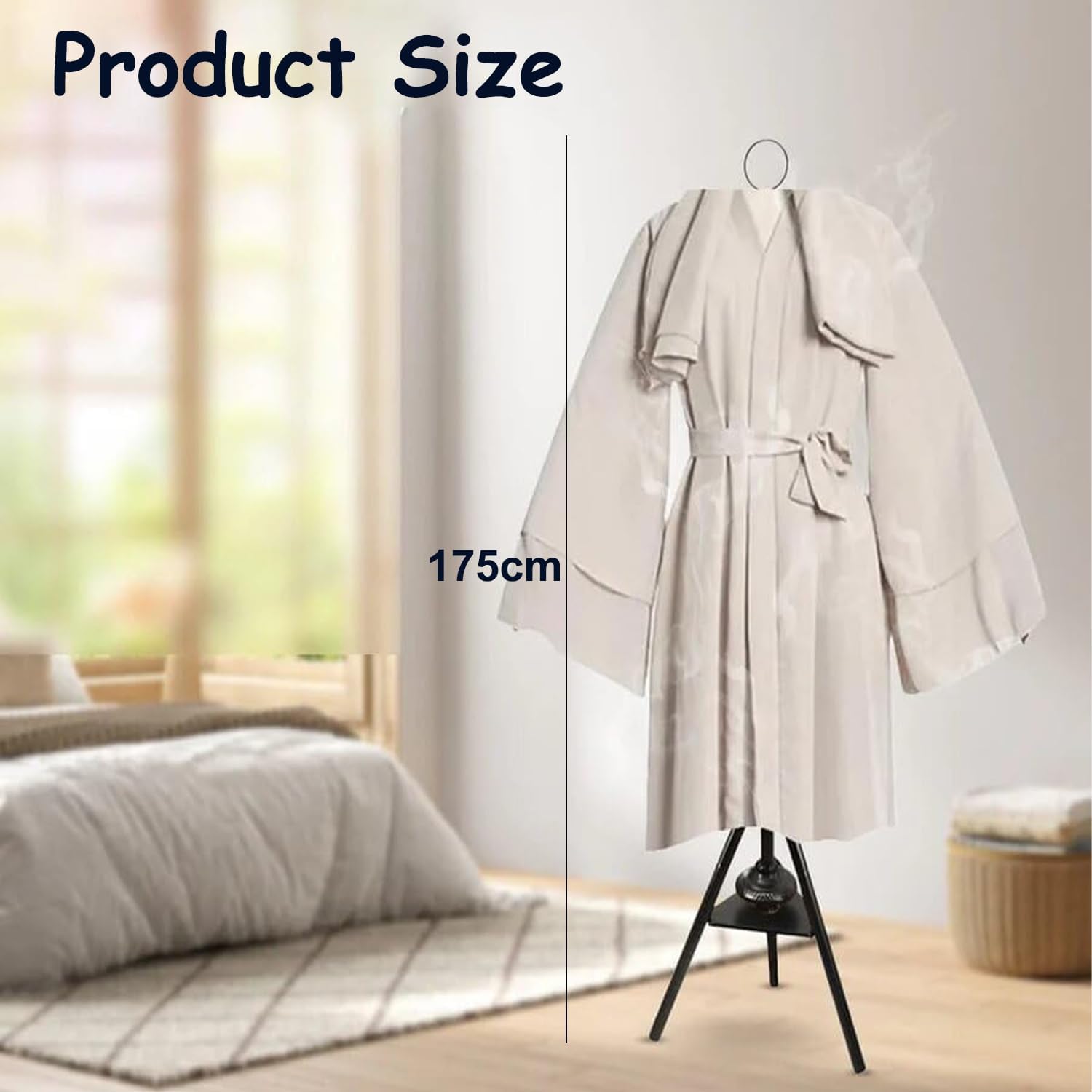 Clothes Incense Burner Stand 175 cm – Metal Coat Rack with Bakhoor Holder KSA | حامل بخور معدني للملابس بارتفاع 175 سم مزود بعلاق ملابس في السعودية