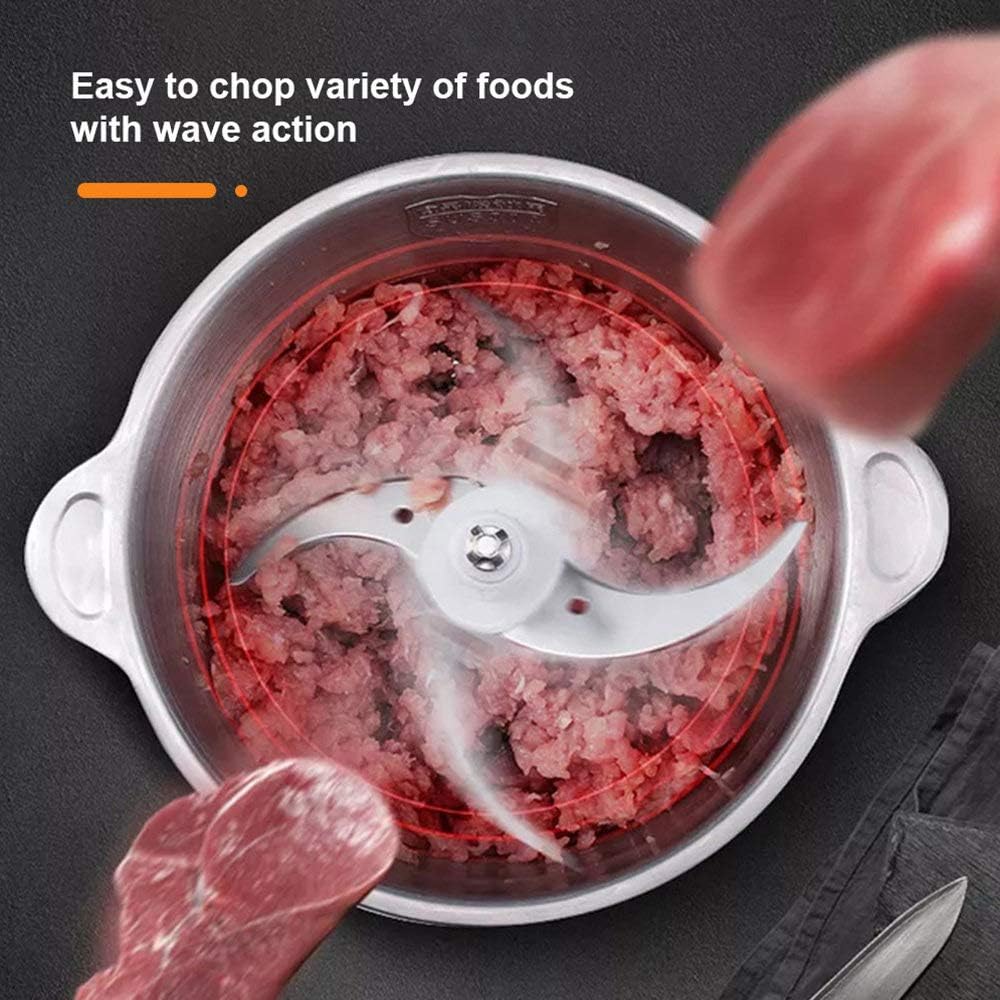 Food Chopper 3 L Stainless Steel 250 W – Electric Meat & Vegetable Grinder KSA | فرامة طعام 3 لتر ستانلس ستيل بقوة 250 واط للفرم الكهربائي للطعام واللحم في السعودية