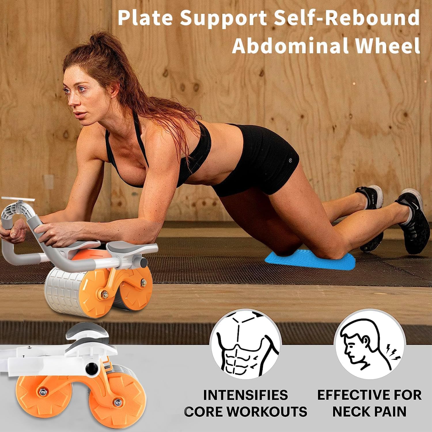 Automatic Ab Roller Wheel – Elbow Support with Smart Timer for Core Workout KSA | عجلة تمارين بطن أوتوماتيكية مع دعم للمرفقين ومؤقت ذكي لتقوية العضلات في السعودية