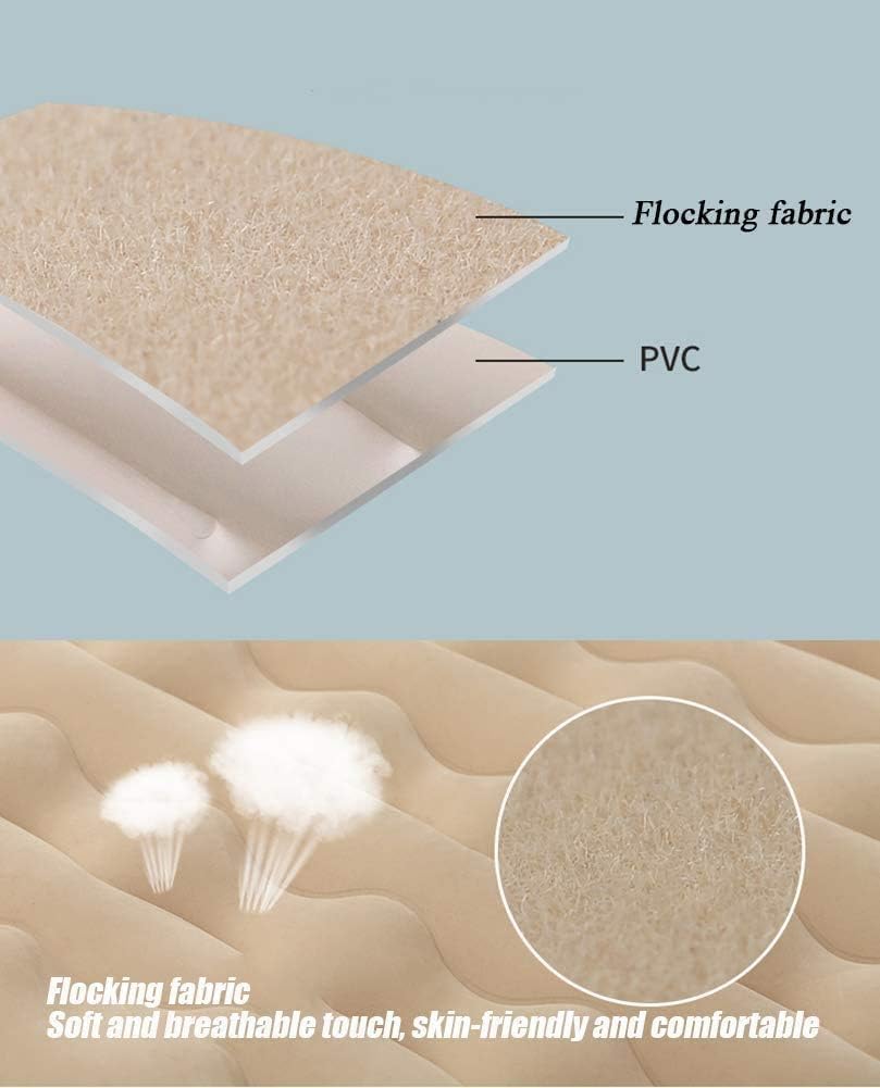 Car Inflatable Air Mattress with 2 Pillows – Beige Travel Bed for Back Seat KSA | مرتبة هوائية لل سيارة مع وسادتين باللون البيج للمقاعد الخلفية في السعودية