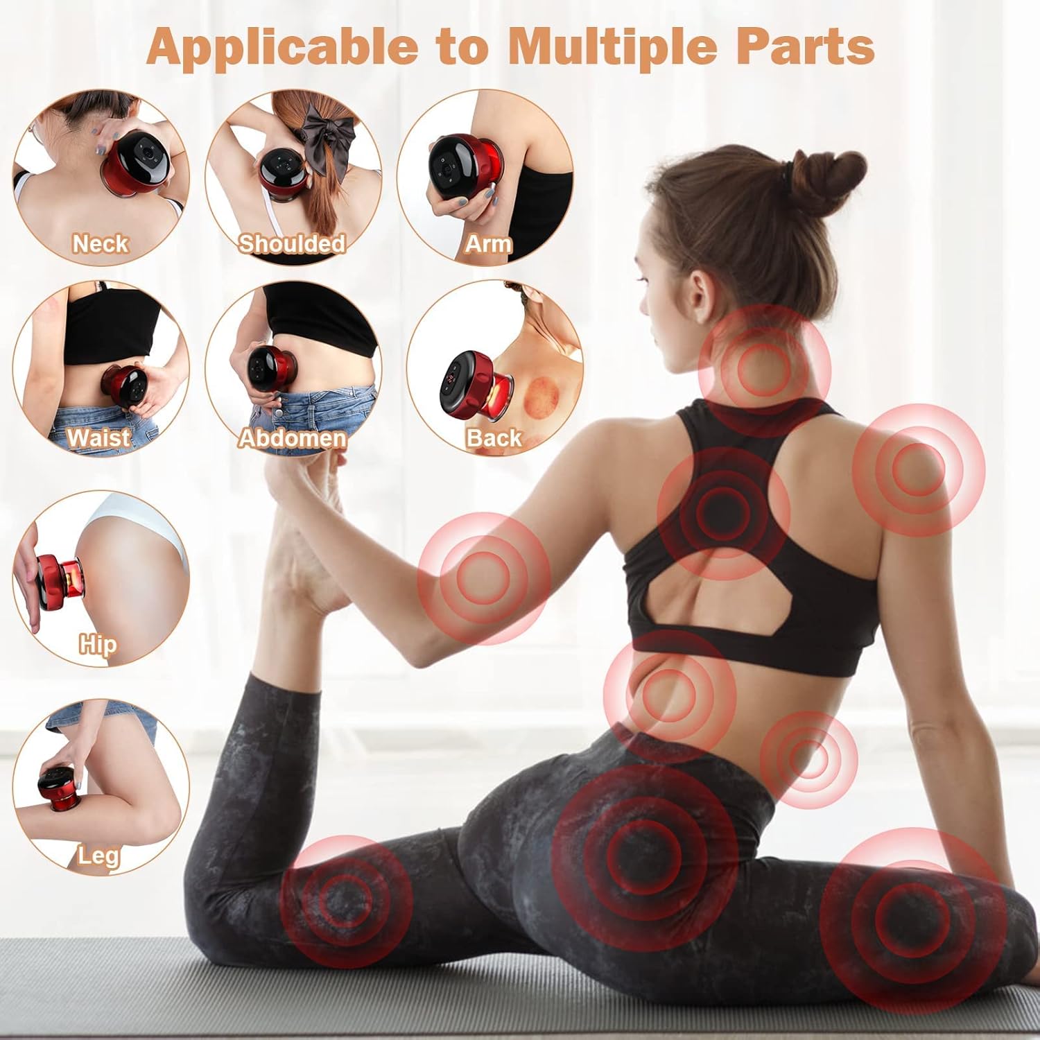 Electric Cupping Therapy 3‑in‑1 Gua Sha & Massager – Smart Suction Rechargeable Device KSA | جهاز حجامة كهربائي 3 في 1 للحجامة والتدليك وجلسات غوا شا قابل للشحن في السعودية