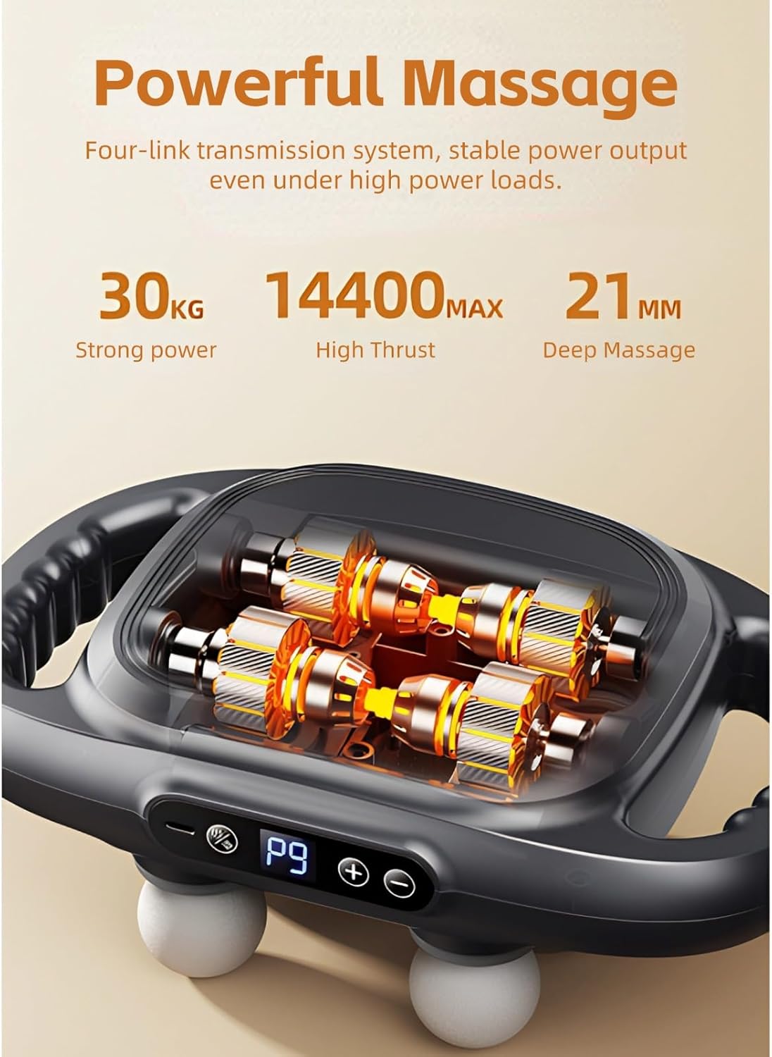 Cuifati Massage Gun 6 Heads – 9 Speed Levels & 9 Therapy Modes Deep Tissue Massager KSA | مسدس تدليك كويفاتي بـ 6 رؤوس و 9 مستويات سرعة و 9 أوضاع علاجية للتدليك العميق في السعودية