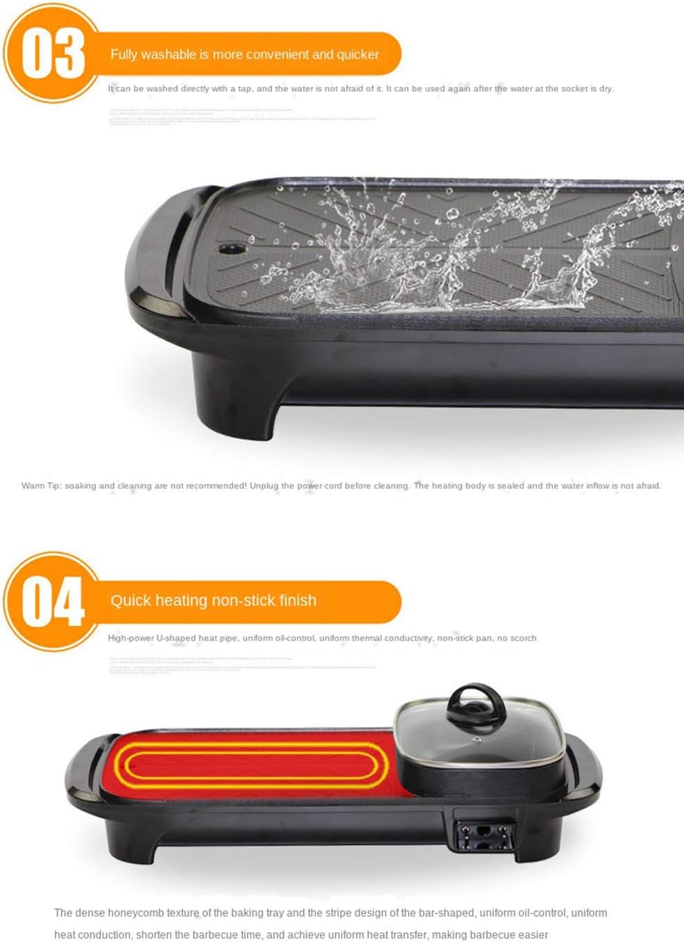 Electric BBQ Grill & Hot Pot 2‑in‑1 – Smokeless Non‑Stick Indoor Cooking KSA | شواية كهربائية وقدر ساخن 2 في 1 بدون دخان ومغطاة بطبقة مانعة للإلتصاق للطهي المنزلي في السعودية