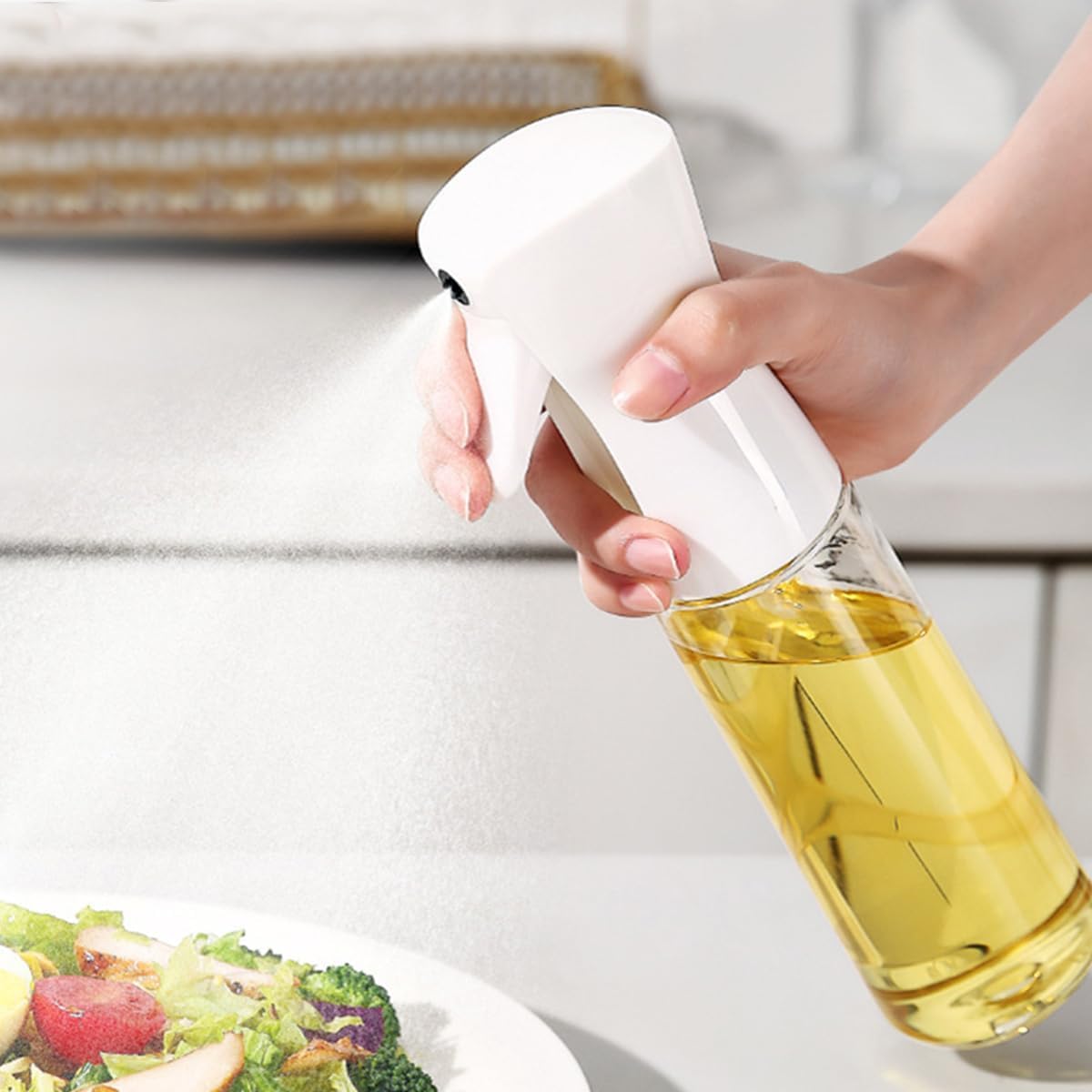 Oil Sprayer Bottle 300 ml – Refillable Cooking Oil Mister for Kitchen KSA | بخاخ زيت مطبخ سعة 300 مل قابل لإعادة التعبئة للرش المباشر في المطبخ في السعودية