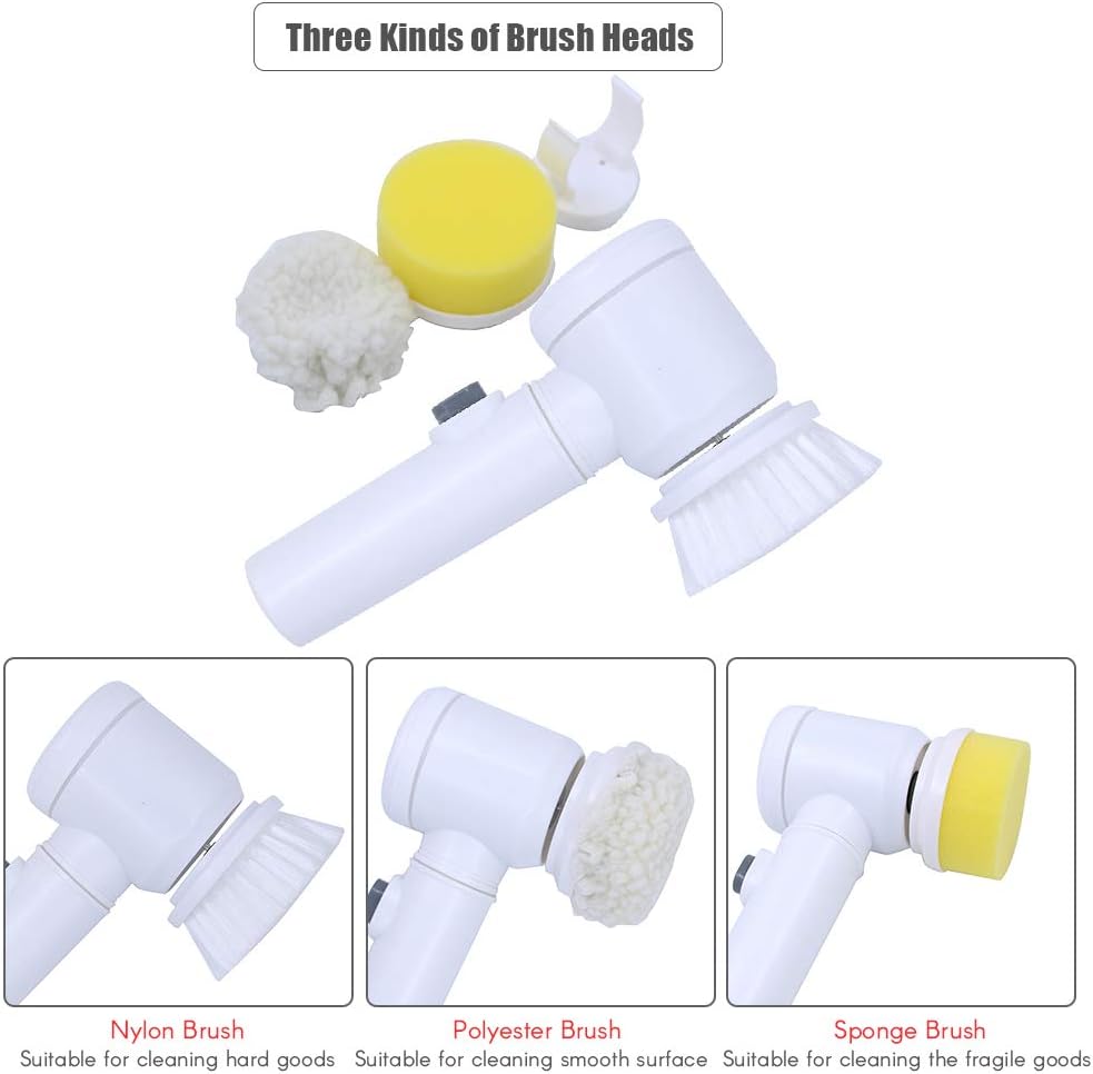 Electric Cleaning Brush 5‑in‑1 – Battery Powered Multi‑Purpose Scrubber KSA | فرشاة تنظيف كهربائية 5 في 1 متعددة الاستخدامات تعمل بالبطارية في السعودية
