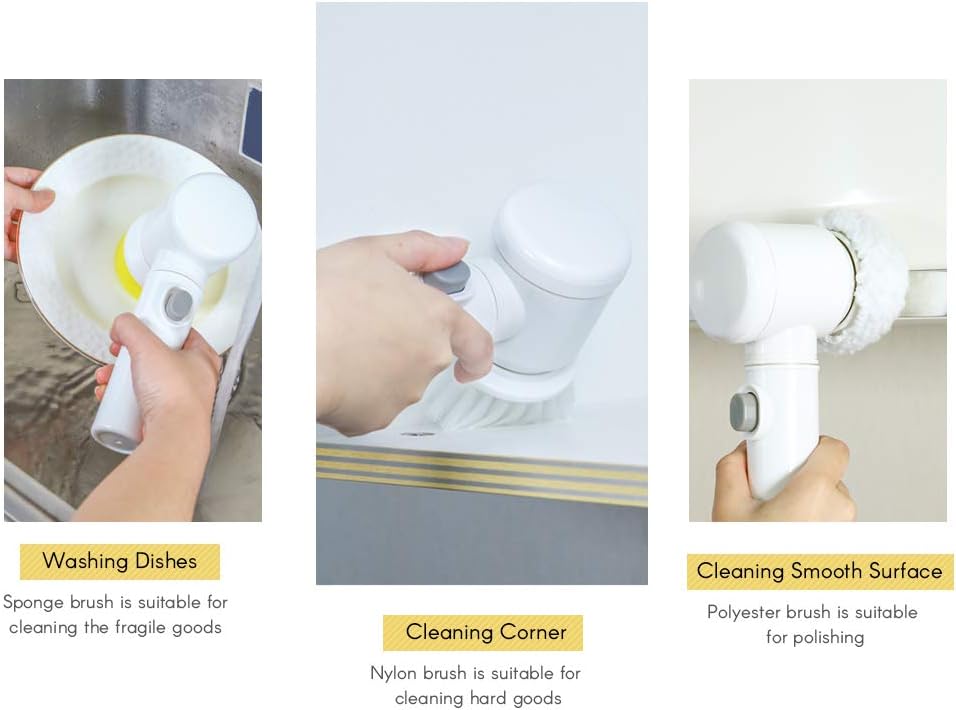 Electric Cleaning Brush 5‑in‑1 – Battery Powered Multi‑Purpose Scrubber KSA | فرشاة تنظيف كهربائية 5 في 1 متعددة الاستخدامات تعمل بالبطارية في السعودية