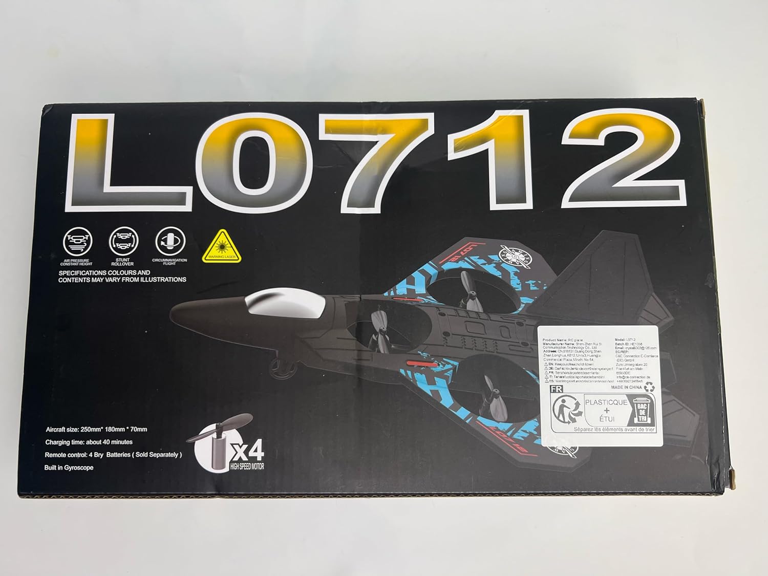 RC Quadcopter Drone Floating Fighter 2.4 GHz RTF for Kids & Adults KSA | طائرة درون رباعية التحكم مقاتلة عائمة جاهزة للطيران 2.4 غيغاهرتز للأطفال والكبار في السعودية