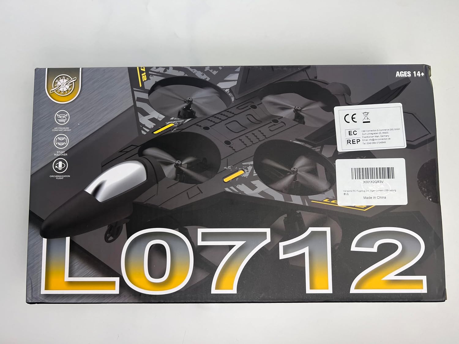 RC Quadcopter Drone Floating Fighter 2.4 GHz RTF for Kids & Adults KSA | طائرة درون رباعية التحكم مقاتلة عائمة جاهزة للطيران 2.4 غيغاهرتز للأطفال والكبار في السعودية