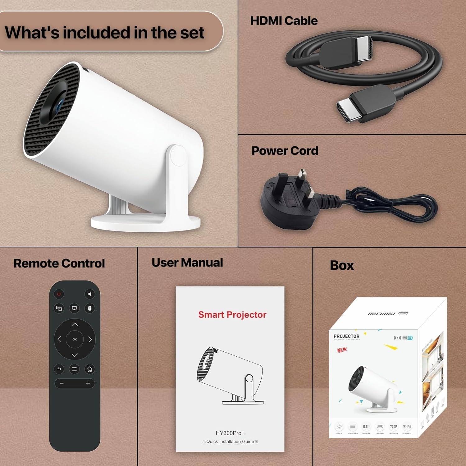 HY300 Mini Projector 4K Android 11 – WiFi Bluetooth Full HD 1080p Home Cinema KSA | جهاز عرض صغير HY300 بدقة 4K ونظام أندرويد 11 بإتصال WiFi و Bluetooth وضوح كامل 1080p للسينما المنزلية في السعودية