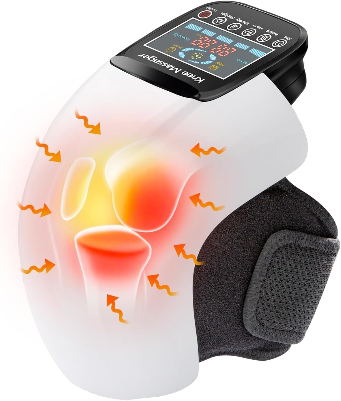 4‑in‑1 Knee Massager – Deep Heat, Vibration & Red Light Therapy with LED Screen KSA | جهاز تدليك الركبة 4 في 1 بعلاج حراري واهتزاز وضوء أحمر وشاشة LED في السعودية