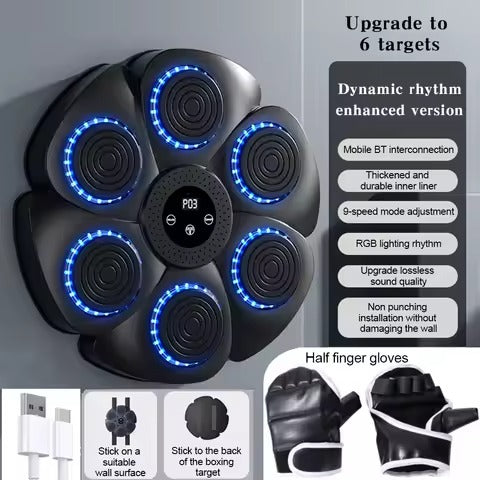 Adult Boxing Machine – Rhythm Punch Wall Target Indoor Sports Trainer KSA | جهاز ملاكمة للكبار بتقنية الإيقاع للتدريب الرياضي المنزلي في السعودية