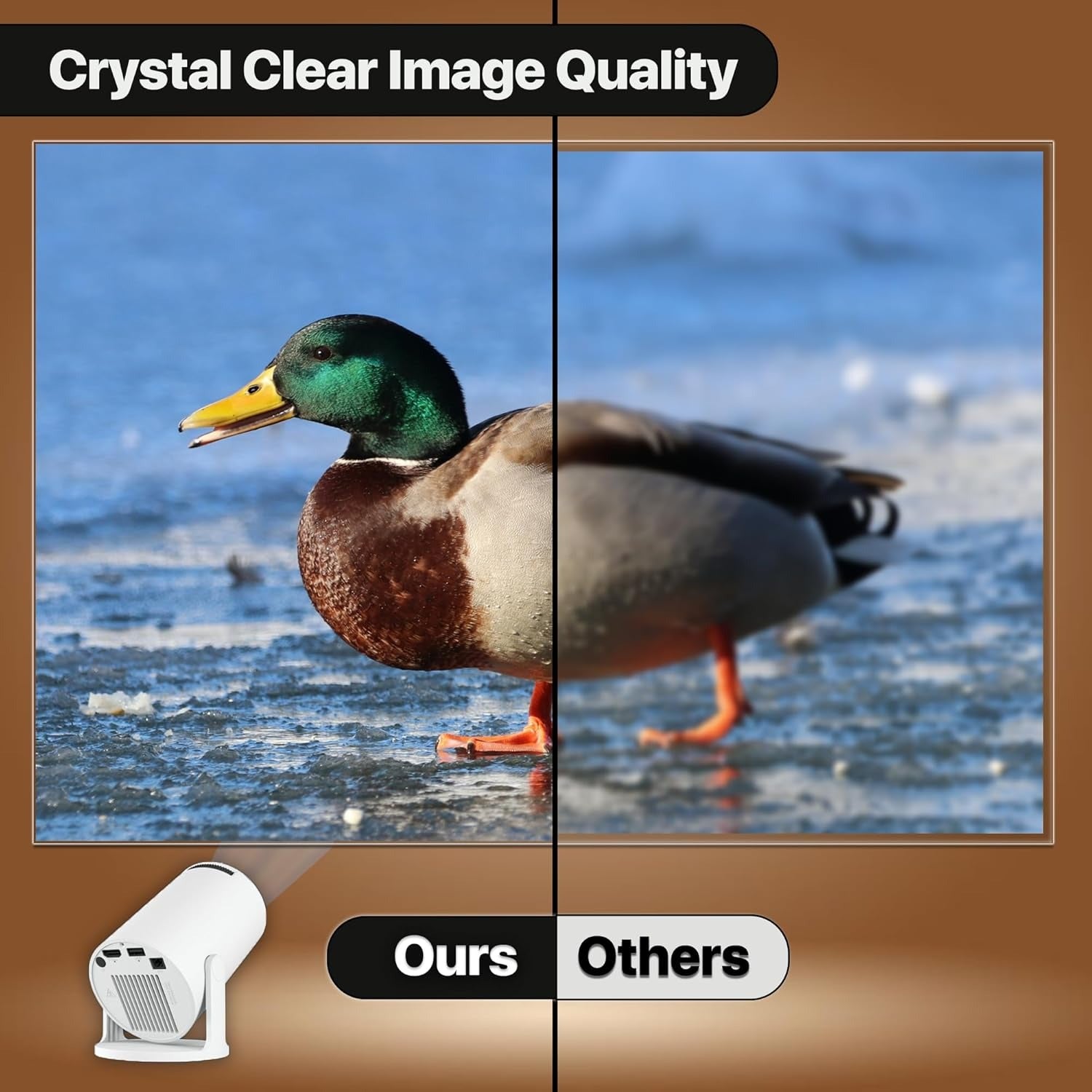 HY300 Mini Projector 4K Android 11 – WiFi Bluetooth Full HD 1080p Home Cinema KSA | جهاز عرض صغير HY300 بدقة 4K ونظام أندرويد 11 بإتصال WiFi و Bluetooth وضوح كامل 1080p للسينما المنزلية في السعودية