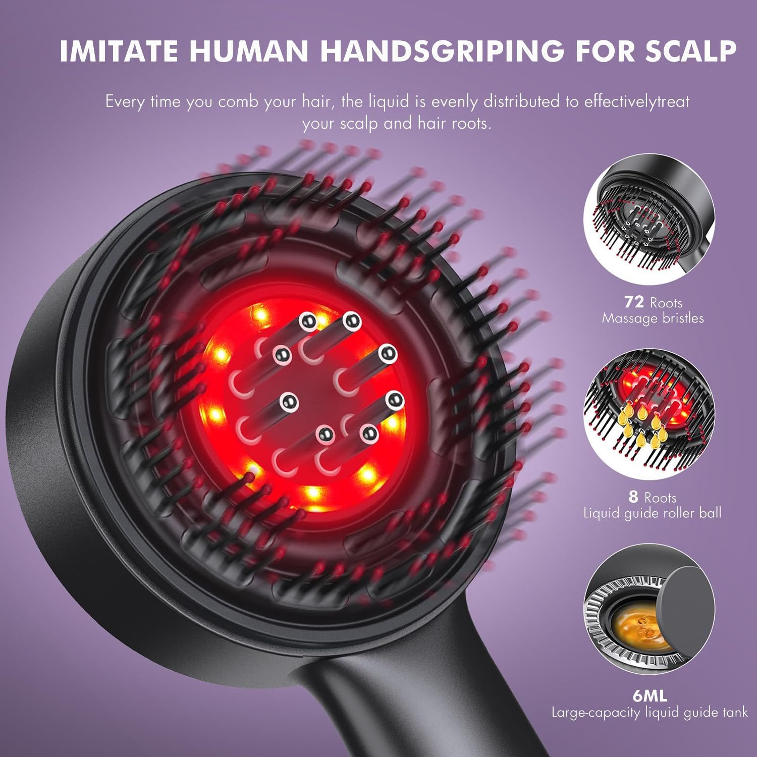 Shiatsu Scalp Massager Electric Waterproof – Deep Head Massage Relax KSA | فرشاة تدليك فروة الرأس شياتسو كهربائية مضادة للماء للاسترخاء العميق في السعودية