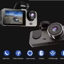 3‑Channel Dash Cam 1080 P – Front & Rear WiFi Car Camera with App Control KSA | كاميرا سيارة 3 قنوات بدقة 1080 بيكسل أمامية وخلفية بميزة WiFi وتحكم عبر التطبيق في السعودية