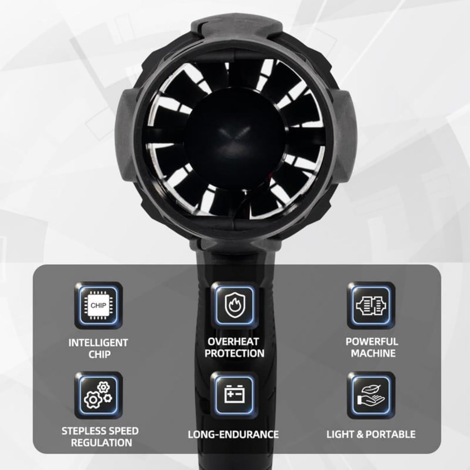 Cordless Leaf Blower with 2 Batteries – Turbo Jet Power for Efficient Outdoor Cleaning KSA | منفاخ أوراق لاسلكي ببطاريتين قابلتين للشحن بقوة توربو جيت للتنظيف الخارجي الفعّال في السعودية