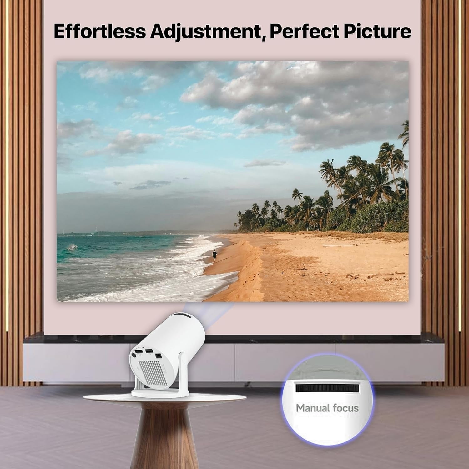 HY300 Mini Projector 4K Android 11 – WiFi Bluetooth Full HD 1080p Home Cinema KSA | جهاز عرض صغير HY300 بدقة 4K ونظام أندرويد 11 بإتصال WiFi و Bluetooth وضوح كامل 1080p للسينما المنزلية في السعودية