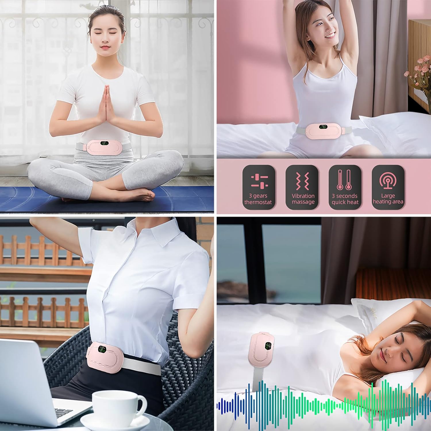 Electric Heating Pad USB Cordless – 3 Heat Levels for Pain Relief & Comfort KSA | وسادة تدفئة كهربائية لاسلكية بمنفذ USB وثلاث درجات حرارة لتخفيف الألم والراحة في السعودية