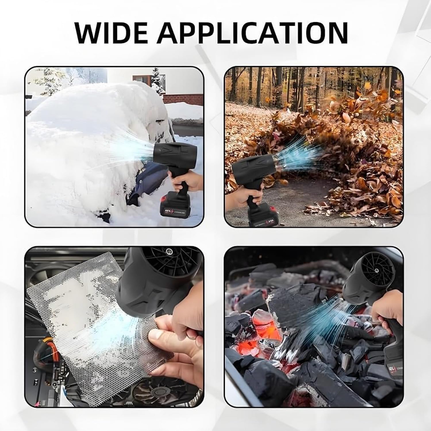 Cordless Leaf Blower with 2 Batteries – Turbo Jet Power for Efficient Outdoor Cleaning KSA | منفاخ أوراق لاسلكي ببطاريتين قابلتين للشحن بقوة توربو جيت للتنظيف الخارجي الفعّال في السعودية