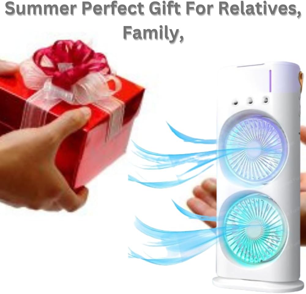 Portable Spray Fan USB Rechargeable – Cooling Water Mist Mini Fan KSA | مروحة محمولة برذاذ ماء قابلة لإعادة الشحن عن طريق USB لتبريد منعش في السعودية