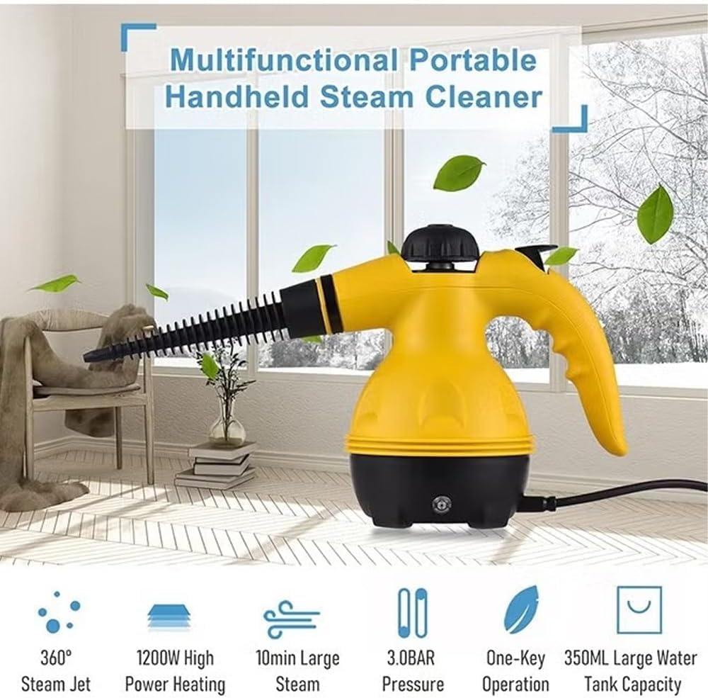 High Pressure Steam Cleaner 1200 W – Multi‑Surface Cleaning with 9 Accessories KSA | جهاز تنظيف بالبخار عالي الضغط 1200 واط مع 9 ملحقات للتنظيف الشامل في السعودية