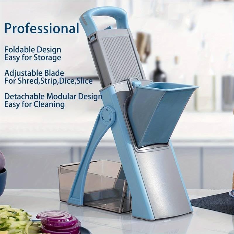Vegetable Chopper & Slicer Mandoline with Container – Multi‑Function Kitchen Tool KSA | قطاعة خضروات ومتعدد الوظائف بصندوق تجميع للمطبخ في السعودية_1_image