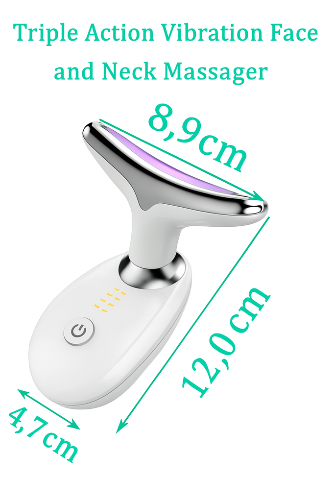 Triple Action Face & Neck Massager – Wrinkle Removal & Skin Tightening KSA | جهاز تدليك الوجه والرقبة ثلاثي الحركة لإزالة التجاعيد وشد البشرة في السعودية